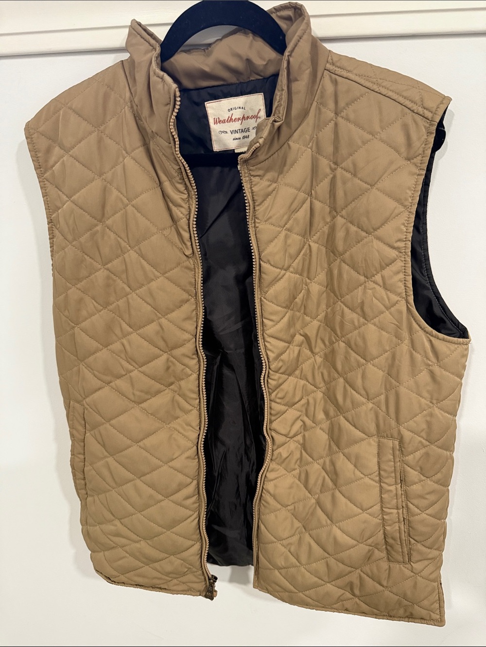 Weatherproof Men's Quilted Khaki/Tan Vest